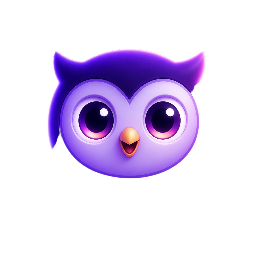 Saylo, the glowing owl guide